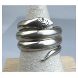925 Silver Vintage Snake Band Ring