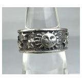 Peter Stone PSCL Sterling Silver Sun & Stars Ring