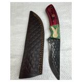 Handmade Steel Fixed Blade Knife w/ Sheath