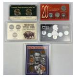 (5) Assorted Coin Sets w/ 1 90% Silver Dime