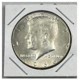 1966 JFK 40% Silver Half Dollar, US 50c Coin