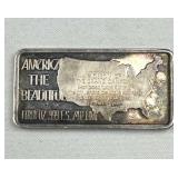 1oz Silver Vintage Art Bar, Grand Canyon .999