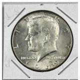 1969-D JFK 40% Silver Half Dollar, US 50c Coin