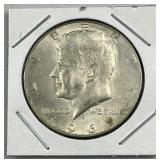 1969-D JFK 40% Silver Half Dollar, US 50c Coin