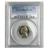 1975-S Proof Jefferson Nickel, PCGS PR69DC