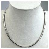 925 Silver Italy Omega Chain Necklace
