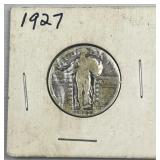1927 Standing Liberty Silver Quarter, US 90%