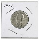 1927 Standing Liberty Silver Quarter, US 90%