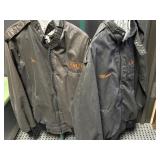 His & Her Brown 'MMI' Zippered Bomber Jackets