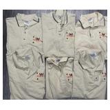 (6) Gildan Beige Polo 'W Perseverance' Shirts