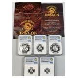 2018 Smithsonian Barber's Dragon Silver PF70 Set