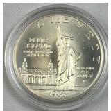 1986 Silver Uncirculated Ellis Island Dollar, 90%