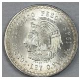 1948 Silver Mexico 5 Pesos .900 Silver Uncirc.