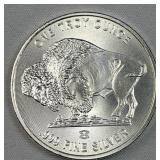 1oz Silver Buffalo/Chief Round w/ Rays .999