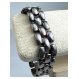 925 Silver Oxidized Triple Strand Link Bracelet
