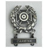 925 Silver Vintage U.S. Army Carbine Pendant