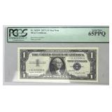 1957A $1 Star Silver Cert. PCGS Gem 65PPQ