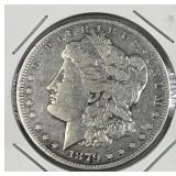 1879-S Morgan Silver Dollar, US $1 Coin, 90%
