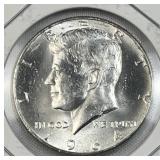 1964 JFK 90% Silver Half Dollar, Brilliant