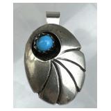 925 Silver Turquoise Shadowbox Pendant