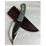 Damascus Steel Fixed Blade Knife w/ Sheath