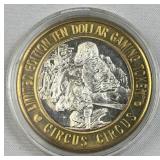 0.6oz Silver Strike Casino Token .999 Dino Laser
