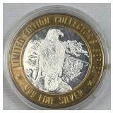 0.6oz Silver Strike Casino Token .999 Bald Eagle