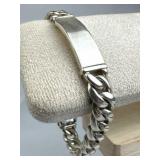 925 Silver Tiffany & Co. Curb Link ID Bracelet