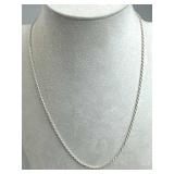 925 Silver Italy Bright Rope Chain Necklace