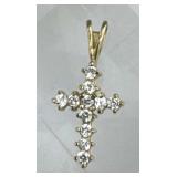 925 Silver Ross Simons Zirconia Cross Pendant
