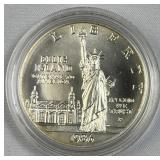 1986 Silver Uncirculated Ellis Island Dollar, 90%
