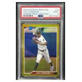 2020 Jazz Chisholm RC #/50 Chr. Gold Ref. PSA 9
