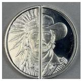 1oz Silver Western Warrior Divisible Round