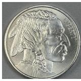 1oz Silver Buffalo/Chief Round w/ Rays .999
