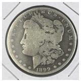 1899-S Morgan Silver Dollar, US $1 Coin, 90%
