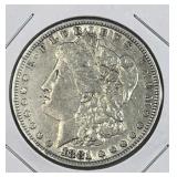 1881 Morgan Silver Dollar, US $1 Coin, 90%