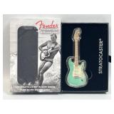 1oz Silver Fender Strat - Surf Green PAMP .999