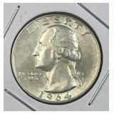 1964-D Washington Silver Quarter, US 90% Coin