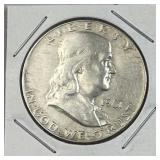 1961-D Franklin Silver Half Dollar, US 90% Coin