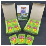 (3) 1986 Fleer Baseball Star Stickers Boxes, Full