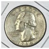 1964 Washington Silver Quarter, US 90% Coin