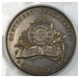 1885 Sterling Silver Lg. UK "The Times" Medal
