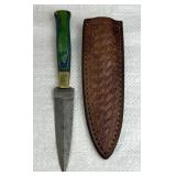Damascus Steel Fixed Blade Knife w/ Sheath
