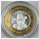 0.6oz Silver Strike Casino Token .999 Sam Boyd