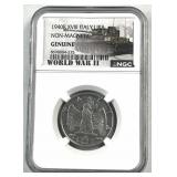 1940R XVIII Italy Lira World War II Era NGC Gen.