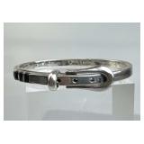 925 Silver Mexico Black Onyx Inlay Belt Buckle Bra