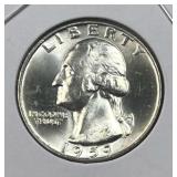 1959 Silver Washington Quarter, Gem BU 90%
