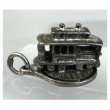 925 Silver Vtg Rotating S.F. Cable Car Charm