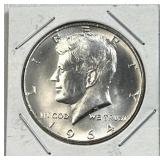 1964 JFK 90% Silver Gem BU Half Dollar, 50c