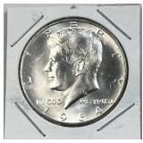 1964 JFK 90% Silver Gem BU Half Dollar, 50c